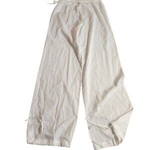The Earth Collection White Cotton Wide Leg Pants Small NWT
